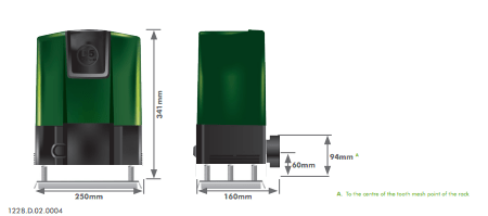 Centsys D5 Evo Sliding Gate Motor Kit 500kg Fast Motor with back up battery - Powered Gates Australia